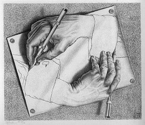 An Expressionist Painter Making A Futuristic Drawing